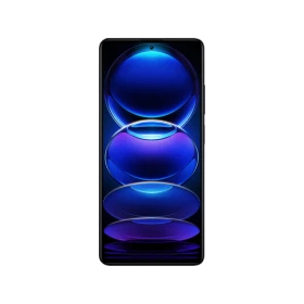 Xiaomi Redmi Note 12 Pro Plus siyah akıllı telefon, önden görünüm, tam ekran tasarım ve kamera deliği