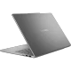 Gri Lenovo IdeaPad Slim 5 83V6004DTR ultrabook laptop, açık kapaklı arka açıdan görünüm