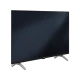 Grundig Munich 43 GHF 6900 B Full HD LED TV, siyah ekranı ve metal ayaklarıyla üç çeyrek görünüm