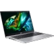Acer Aspire 3 A315-44P-R9Y8 gümüş iş ve ofis laptopu, açık ekranda önden çapraz açıyla görünüm