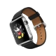 Apple Watch 42 mm gümüş paslanmaz çelik kasa, siyah klasik tokalı kayış ve Mickey Mouse ekranıyla akıllı saat
