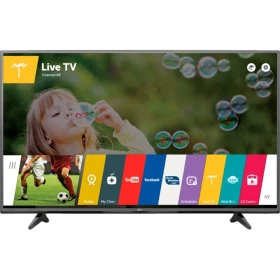 LG 65UF6807 Ultra HD 4K LED televizyon vitrin görseli; canlı görüntü, oyun ve uygulama menüsü açık