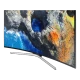 Samsung 55MU7350 Ultra HD 4K LED televizyon ekranda renkli uzay manzarasıyla, genel siyah tasarım