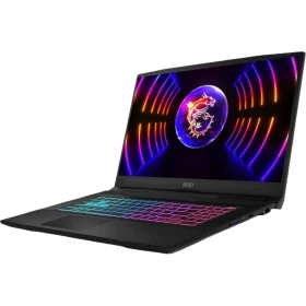 MSI Katana 15 B13VGK-1469XTR siyah oyuncu laptop, RGB klavye ve Ejderha temalı canlı ekranı.