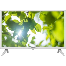 Axen AX24LEDE09-B HD Ready LED TV, beyaz çerçeveli televizyonun önden görünümü