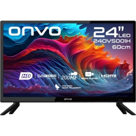 Onvo 24OV5001H HD Ready 24 inç LED televizyon, siyah çerçeveli ve ayaklı tasarım