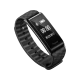 Huawei Honor Band A2 siyah akıllı bileklik, dijital ekranı ve ayarlanabilir kayışıyla çapraz açıdan görünür