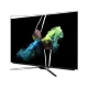 Arçelik A65 OLED 9900 5B Ultra HD 4K TV, ince siyah çerçeveli ekranda renkli fırça deseni gösteriyor