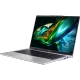 Acer Aspire Lite AL14-31P-39KN gümüş iş ve ofis laptopu, açık ekranlı ince tasarımıyla önden açılı görünüm