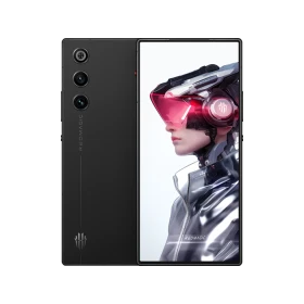 Nubia RedMagic 10 Air siyah akıllı telefon, ön ekran ve üç arka kameralı ince tasarımıyla ana vitrin görünümü