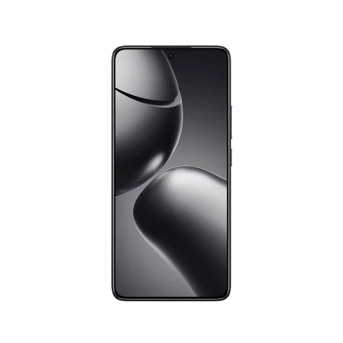 Xiaomi 14T akıllı telefon, Siyah Titanyum renk, ince çerçeveli ekran ve ön kamera detayıyla vitrin görünümü