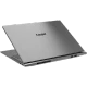 Casper Nirvana Z100.1355-BV00X-S-Q siyah ultrabook laptop, açık kapak açılı görünüm ve portlar önden