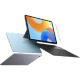 Huawei MatePad 11.5 PaperMatte Edition gri tablet, 8 GB 256 GB ve klavye ile kullanımda