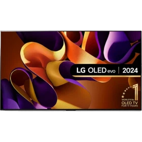 LG OLED65G45LW Ultra HD 4K OLED televizyon, ekranda renkli soyut görseller; vitrinde öne çıkan model