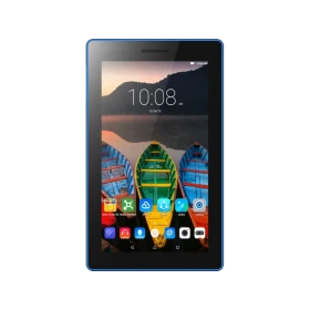 Lenovo TAB3 7 Essential siyah uygun fiyatlı tablet; gövde ve ekran görüntüsü vitrin ürünü olarak gösteriliyor