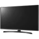 LG 43UK6470PLC Ultra HD 4K LED televizyon, genel siyah renkli ekran ve stand tasarımı