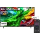 LG 55QNED86A6A Ultra HD 4K QNED televizyon; AI destekli, siyah ekran ve uzaktan kumanda görünüyor