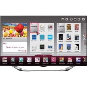 LG 47LA860V 47 inç Full HD LED televizyon ekranında Smart TV uygulamaları menüsü görünüyor