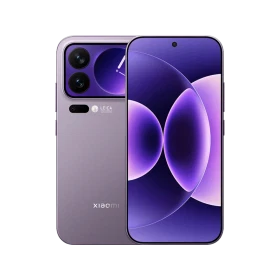 Xiaomi 17 Pro mor akıllı telefon, ön ekran ve arka çift kamera tasarımıyla vitrinde görüntüleniyor