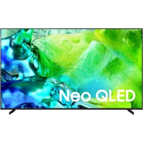 Samsung 85QN80H Ultra HD 4K QLED TV ekranda Neo QLED yazısı ve renkli görsel gösteriyor