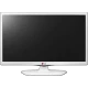 LG 24MT45D-WZ HD Ready LED televizyon; siyah ekranlı, beyaz tasarımlı TV ekranı vitrinde görünüyor.