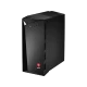 MSI Infinite 8RB-228XTR siyah masaüstü bilgisayar kasasının önden ve yandan görünümü