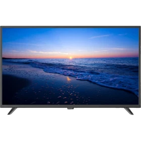Axen AX39HDAL013C-S HD Ready LED televizyon, ekranda gün batımında deniz manzarasıyla önden görünüm