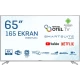 Onvo OV65HTL351 Ultra HD 4K 65 inç LED televizyon, ince çerçeveli ve ayaklı tasarımıyla önden görünüm