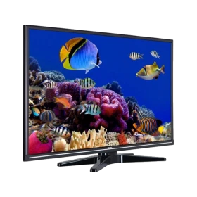 SEG LE32SAT227-B HD Ready siyah LED televizyon, ekranda renkli mercan resifi ve balıklar