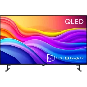 Beko B 875 C Ultra HD 4K TV, renkli dalga ekranı ve siyah ayaklı tasarımıyla öne çıkıyor