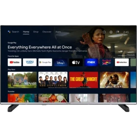 Vestel 43UA9540 Ultra HD 4K LED televizyon, siyah çerçeveli akıllı TV ekranı açık halde