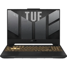 Siyah Asus TUF Gaming F15 FX507ZC4-HN081 oyuncu laptop; 16GB RAM, 512SSD ve DOS işletim sistemi görünüyor