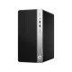HP ProDesk 400 G6 7PH30ES masaüstü bilgisayar, siyah kasası ve ön panel bağlantılarıyla.