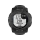 Garmin Instinct 3 Solar Tactical 50mm siyah akıllı saat, mesafe ve kalp atışını gösteren ekran