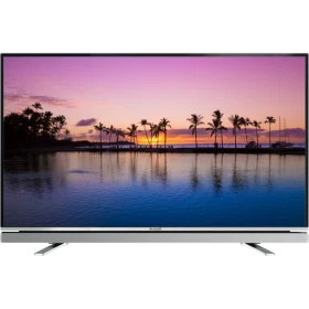 Arçelik A49L 6652 5B Full HD LED televizyon, gümüş renkli çerçevesi ve gün batımı manzarasıyla