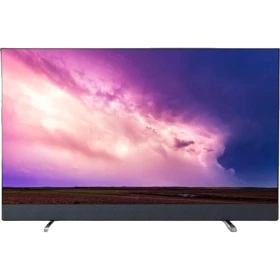 Philips 55PUS8804 Ultra HD 4K LED televizyon, duvara monte edilmiş ekranda canlı gökyüzü manzarası.