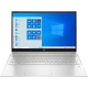 HP Pavilion 15-eh0000nt 2N2K2EA gümüş iş ve ofis laptopu; açık ekran ve klavye görünümü