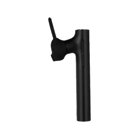 Xiaomi Youth Edition Kablosuz siyah kulaklık, tek kulak içi tasarım ve yan kontrol düğmeleriyle gösteriliyor