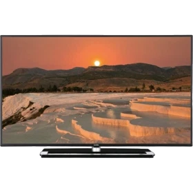 Vestel 50FA7500 Full HD FHD LED televizyon, siyah çerçeveli ekranında gün batımı manzarası gösteriyor