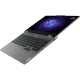 Lenovo LOQ 15IAX9 83GS00L8TRAT44 gri oyuncu laptop, açık ekranda RGB aydınlatmalı klavye ile açılı görünüm