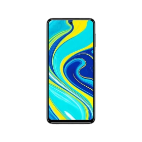 Xiaomi Redmi Note 9s beyaz akıllı telefon, önden ekran görünümü ve ince çerçeveli tasarım, vitrin görseli