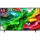 LG 75QNED86A6A Ultra HD 4K QNED televizyon, canlı renkli ekran ve ince çerçeve ile vitrin görünümü