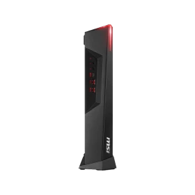 MSI MPG Trident 3 10SI-016EU siyah masaüstü bilgisayar, RGB aydınlatmalı ince kasa görünümü