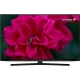 Grundig 49 GEU 8960 B Ultra HD 4K LED televizyon, ekranda canlı pembe çiçek görüntüsüyle önden görünüm