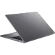 Acer Swift Go SFG16-71-718L koyu gri ultrabook laptop, yarı açık kapaklı arka açıdan görünüm
