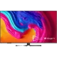 Beko B55 Q 990 A Ultra HD 4K televizyon, renkli soyut ekran ve önden görünüm