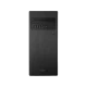 Asus D340MC-I59400002T siyah masaüstü bilgisayar kasasının ön paneli ve bağlantı girişleri