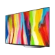 LG OLED48C24LA Ultra HD 4K OLED televizyon; renkli canlı ekran görüntüsü ve ince tasarım, genel renk.