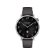 Xiaomi Watch S4 41mm Floroelastomer gümüş akıllı saat, siyah kadran ve koyu renk kayışla önden görünüm