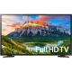 Samsung 40N5300 Full HD LED TV ekranında “Full HD TV” yazısı ve manzara görüntüsü, genel siyah tasarım